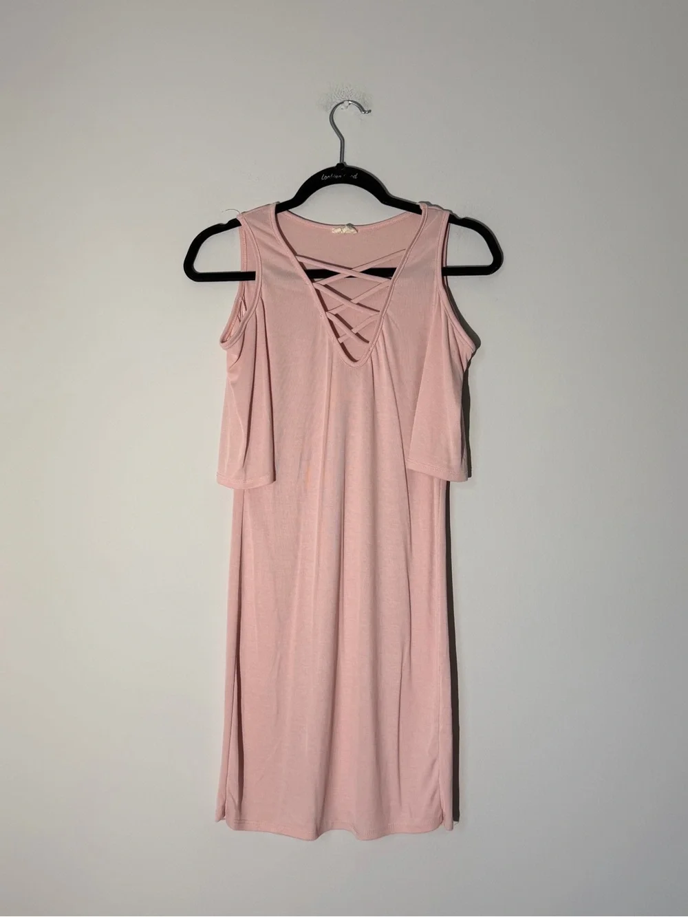 light pink cold shoulder dress Women's The Whisper Pleated Cold Shoulder Sleeved Mesh Silk Floor Length Dress XS/S/M/L/Customize Baby Pink MEAN BLVD Baby Pink / XS